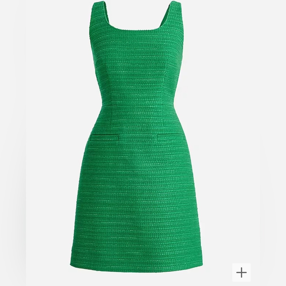 Green Mini sheath dress in sequin tweed